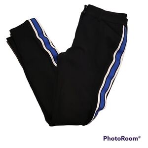 🏷EXPRESS black pants with blue stripe down side 2R